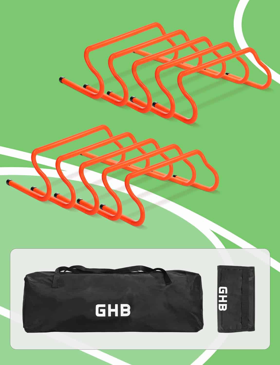 GHB 10 Pack 7 Pulgadas Vallas de Agilidad Entrenamiento de - Imagen 10