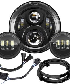 Faros delanteros LED de motocicleta de 7 -negro