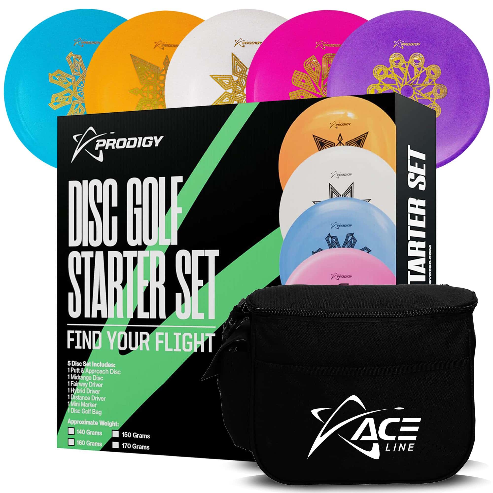 Set de Disc Golf Prodigy | 5 Discos + Bolsa | Set de Inicio