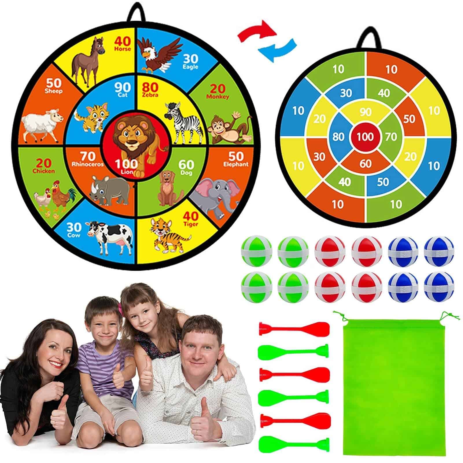 Tablero de Dardos con Bolas para Niños 3-5, 29" Juegos de