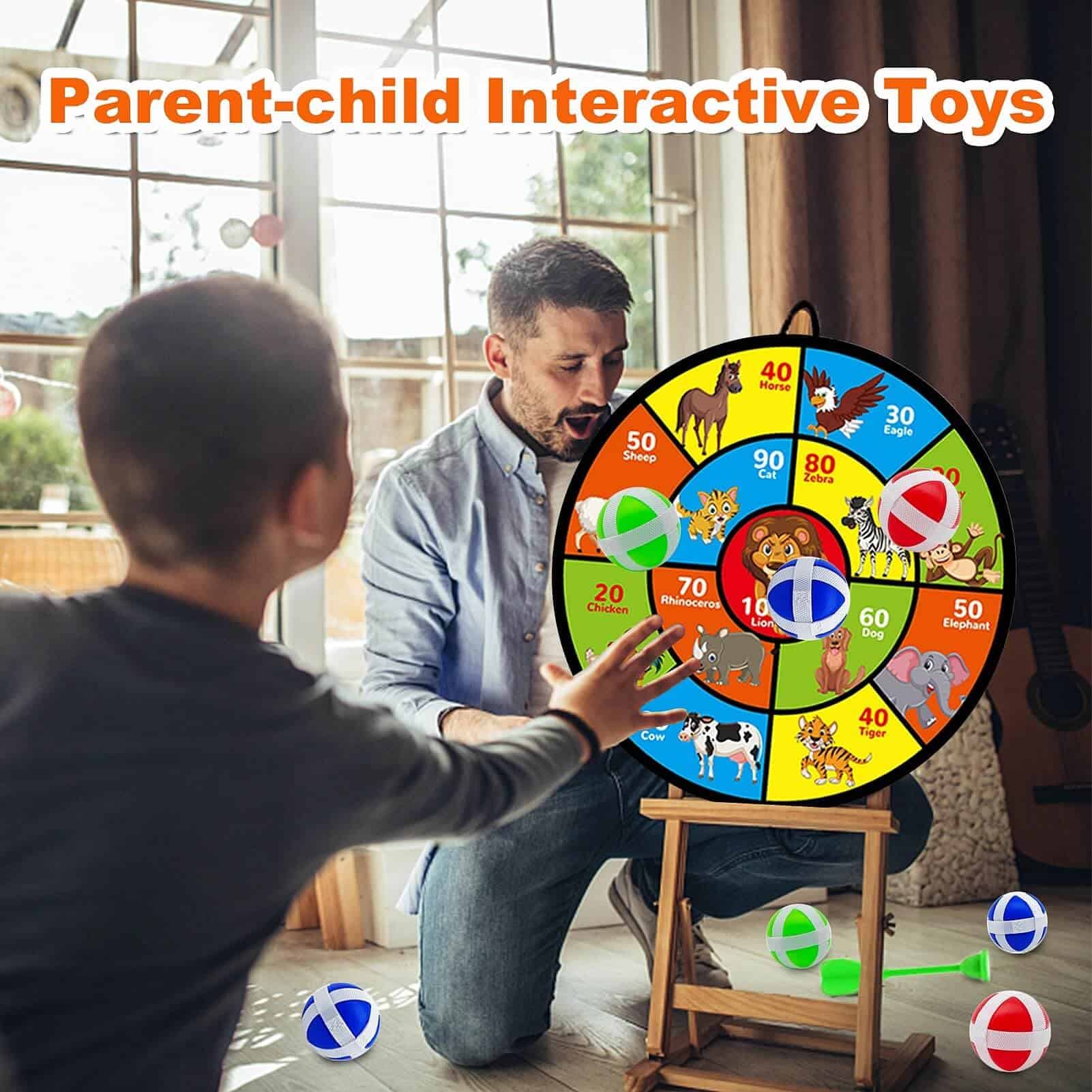 Tablero de Dardos con Bolas para Niños 3-5, 29" Juegos de - Imagen 4