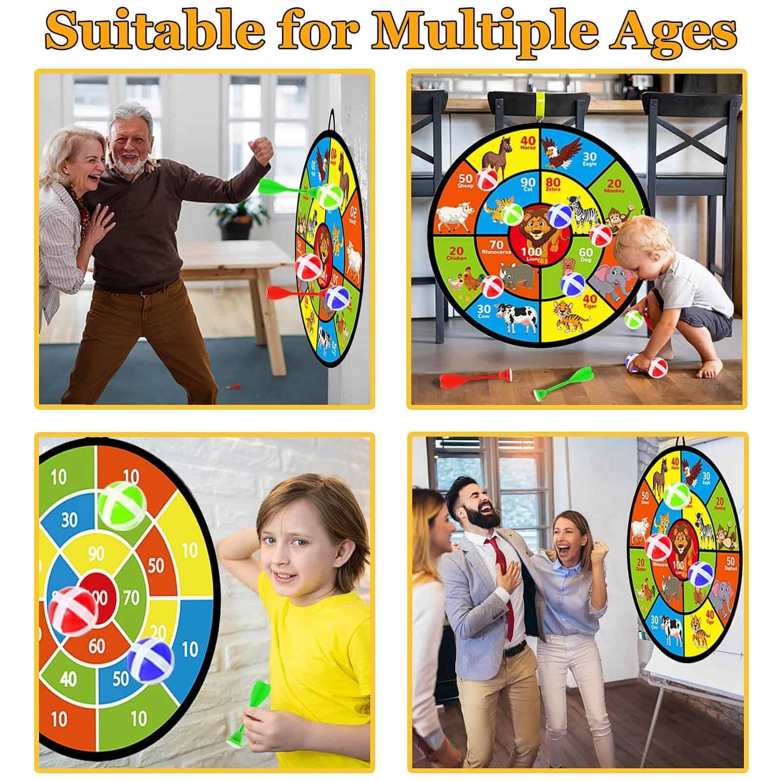 Tablero de Dardos con Bolas para Niños 3-5, 29" Juegos de - Imagen 6