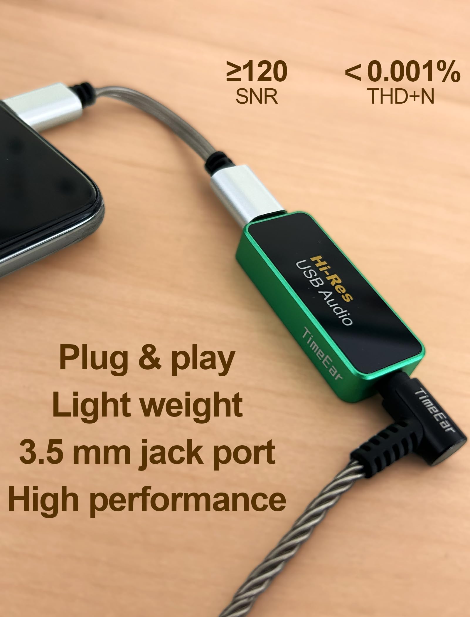 Amplificador de Auriculares Decodificador USB-C de Alto - Imagen 5