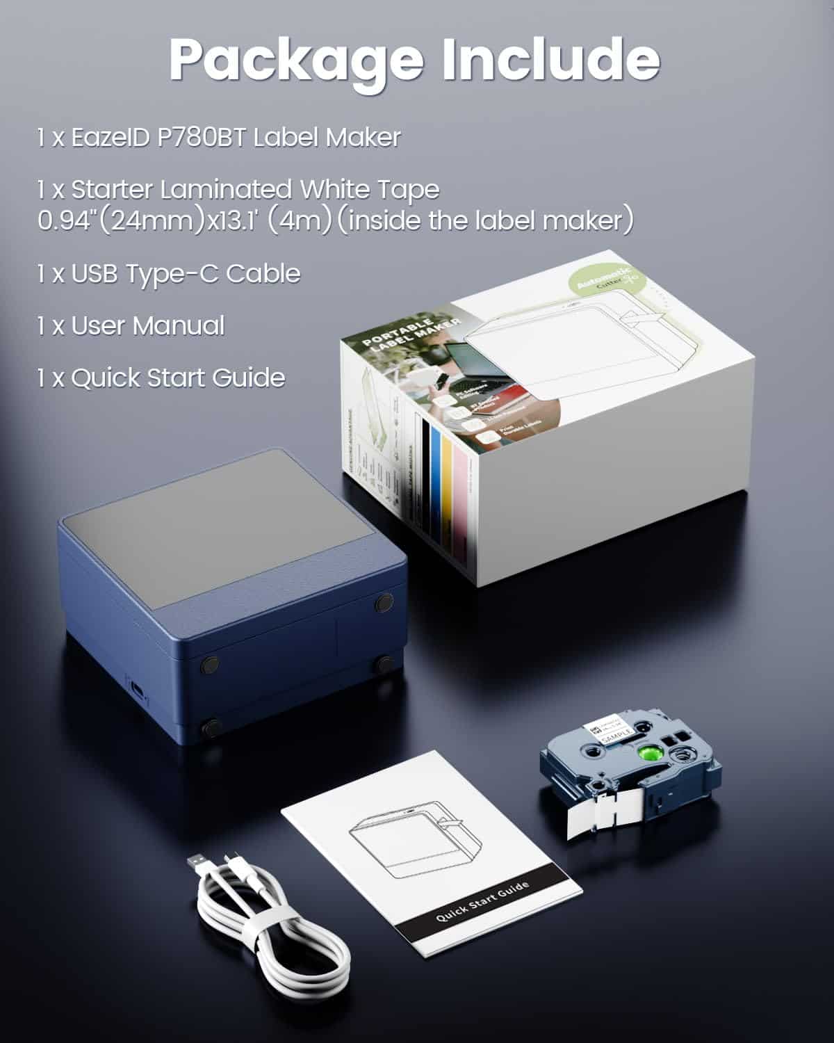 Máquina de impresión de etiquetas recargable con Bluetooth - Imagen 9