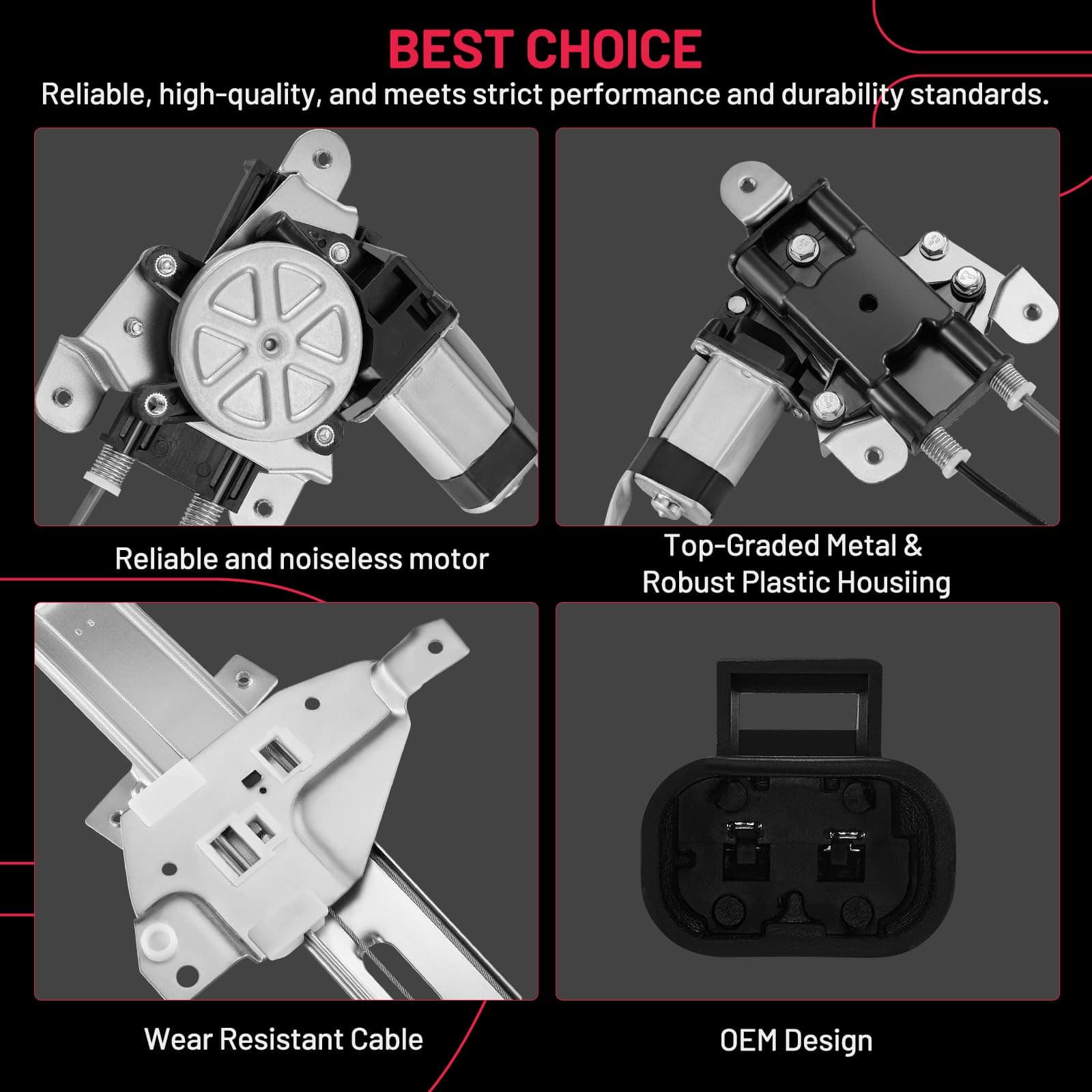 BDFHYK 741-637 Regulador de ventanilla con motor delantero - Imagen 7