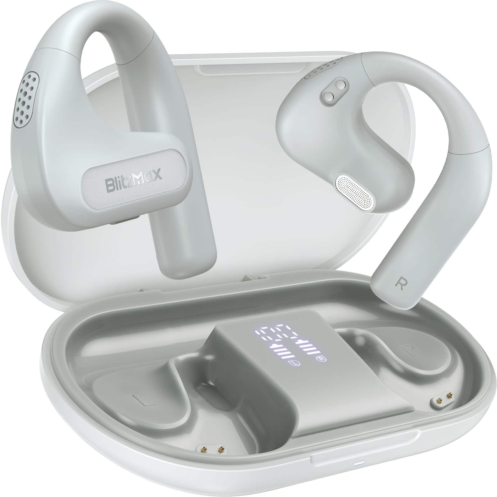 Audífonos inalámbricos de oído abierto -Gris