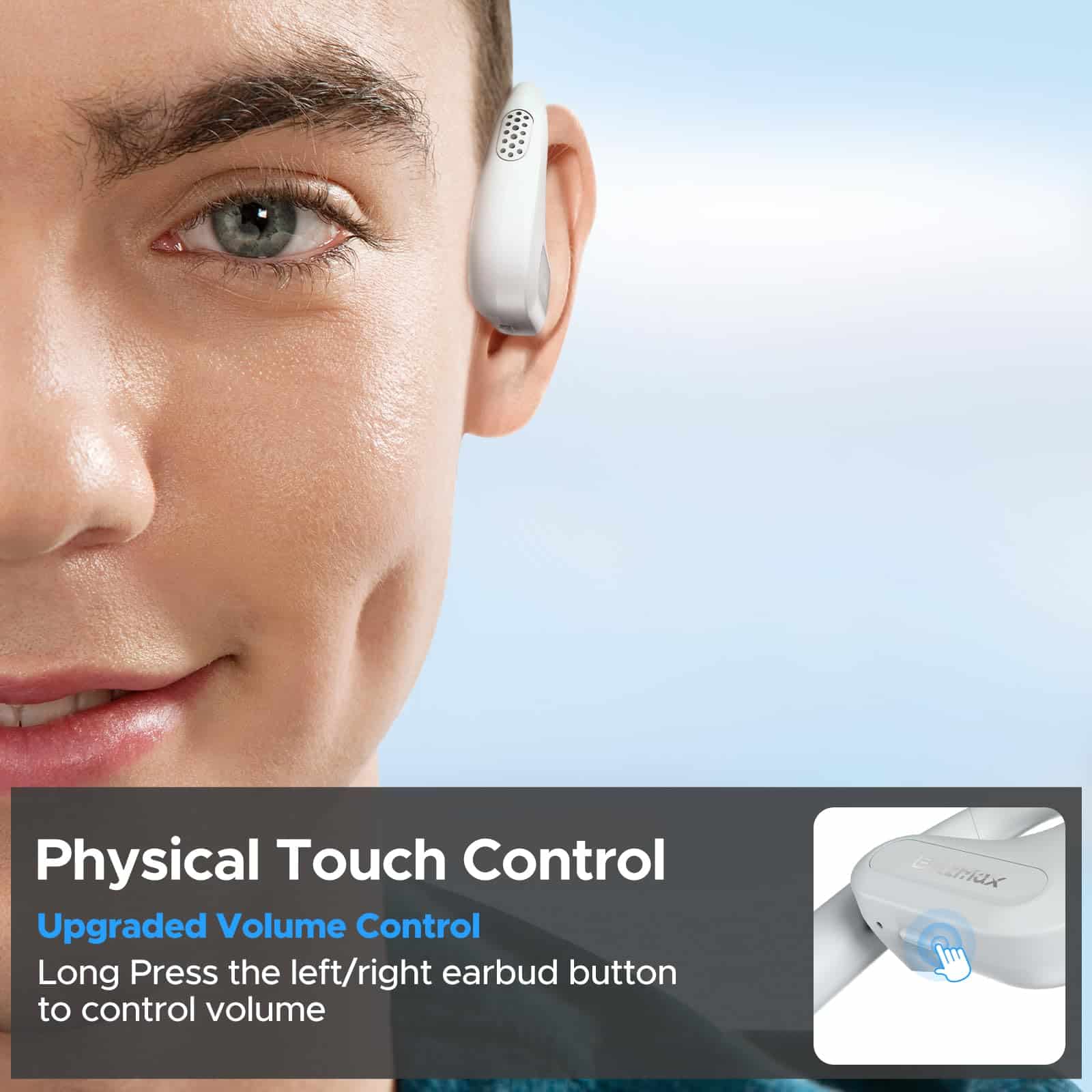 Audífonos inalámbricos de oído abierto -Gris - Imagen 4