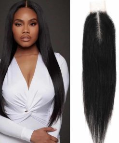 Cierre de encaje recto de 2x6 cabello humano HD