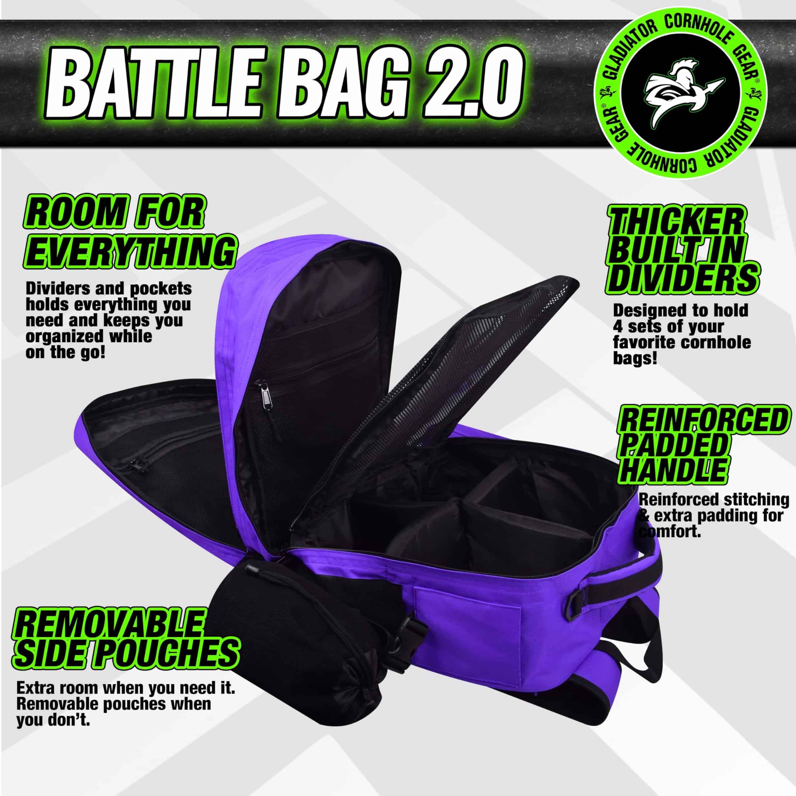 Mochila de Cornhole Gladiator Battle Bag 2.0 para Bolsas, - Imagen 3