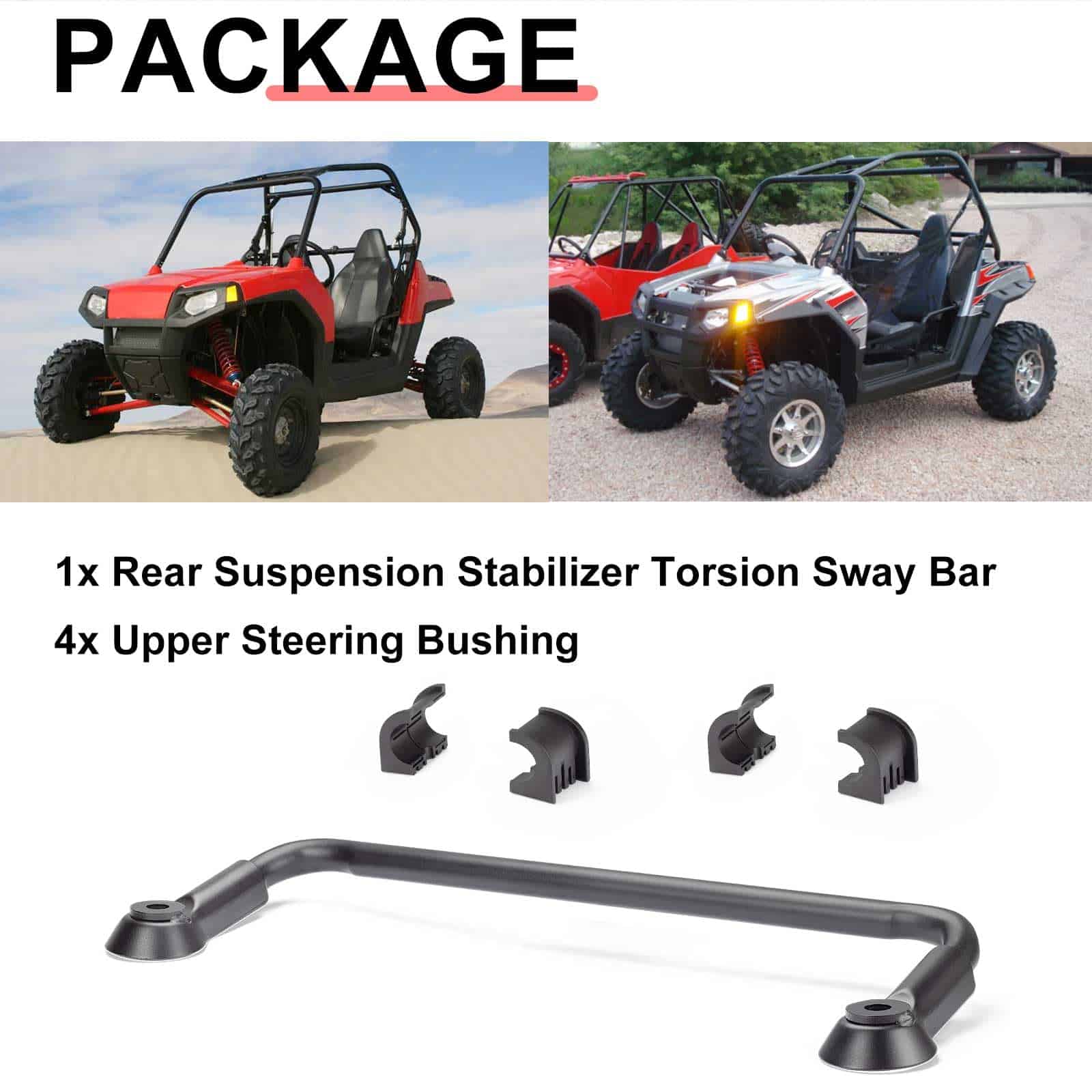 Barra estabilizadora de suspensión trasera y buje para - Imagen 5