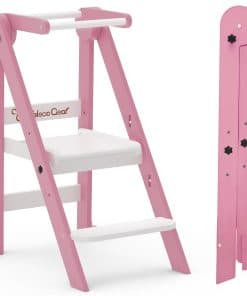 Taburete de Cocina Plegable para Niños con 3 Alturas