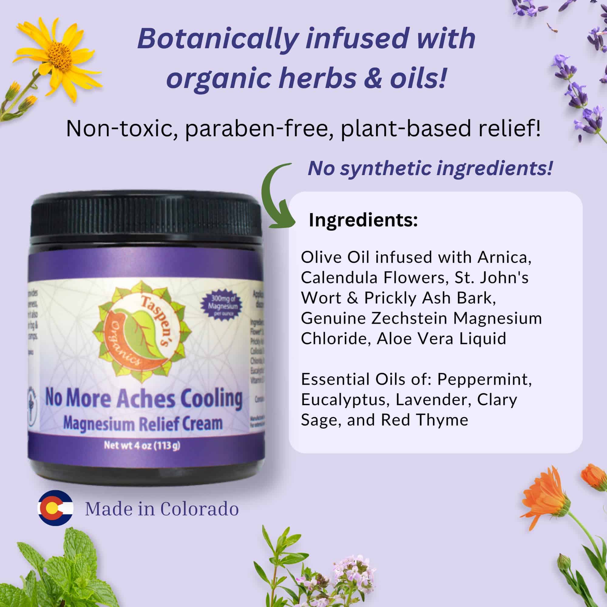 Crema Refrescante No Más Dolores de Magnesio de Taspen's - Imagen 4