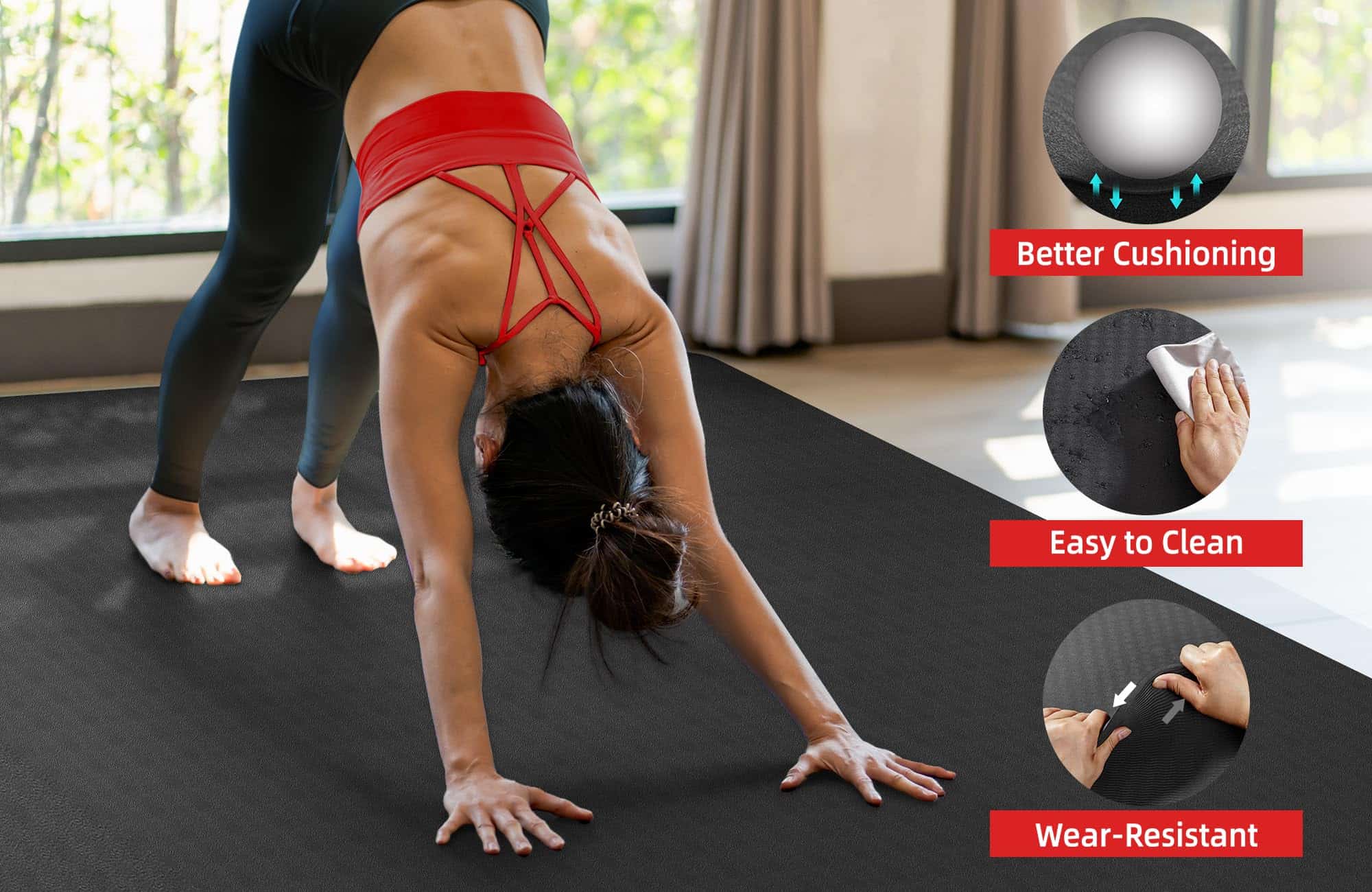 Tapete Grande de Yoga GymCope, Tapetes de Ejercicio para - Imagen 8