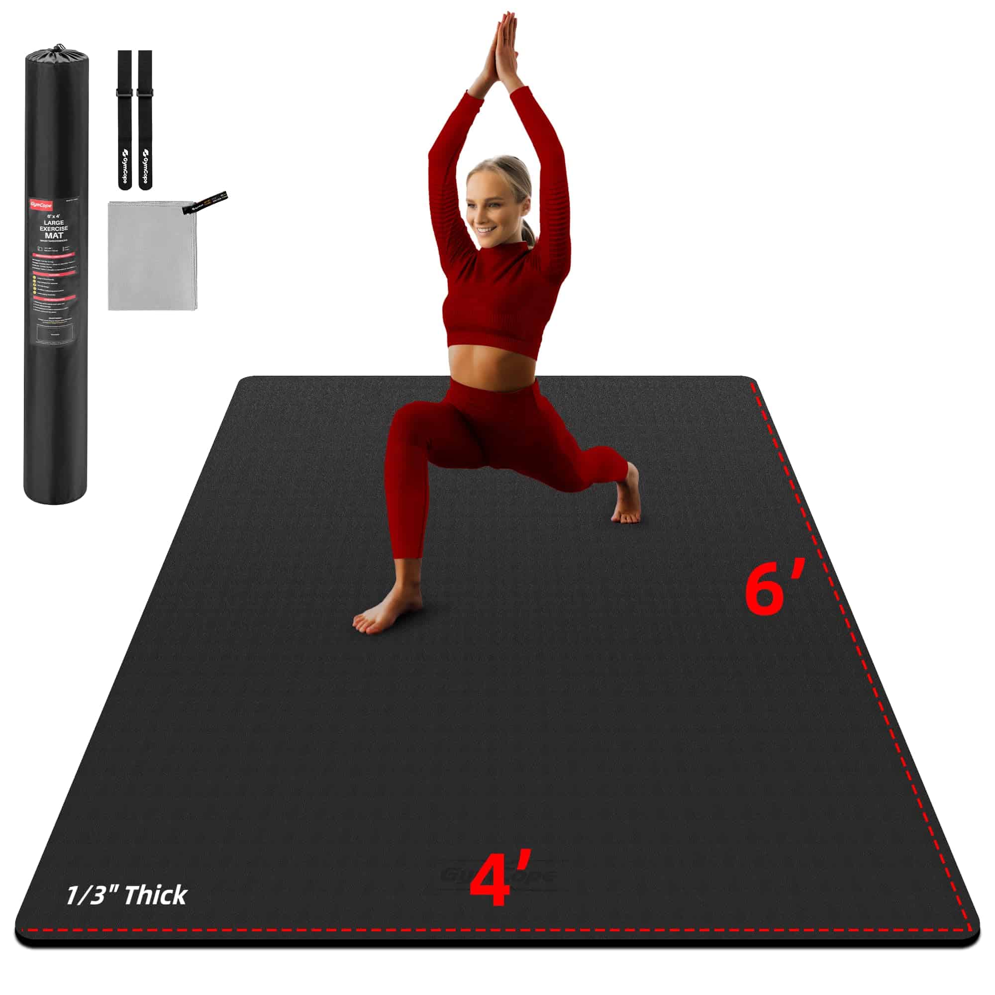 Tapete Grande de Yoga GymCope, Tapetes de Ejercicio para