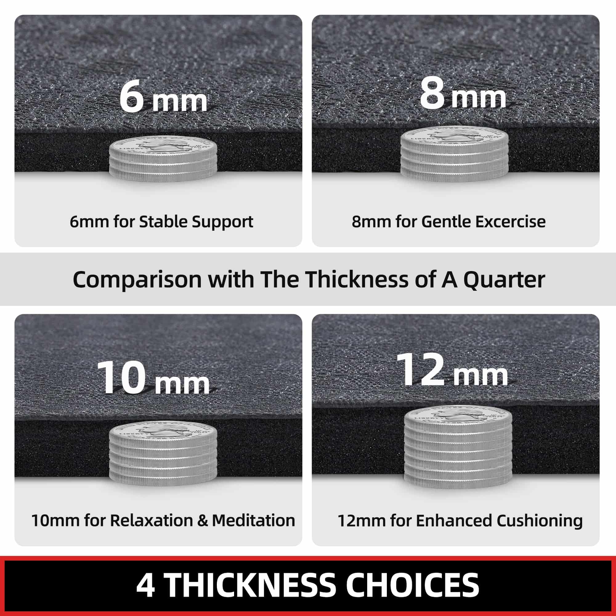 Tapete Grande de Yoga GymCope, Tapetes de Ejercicio para - Imagen 6