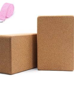 2 Bloques de Yoga con Correa de Corcho Natural 9"X6"X3"