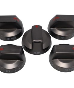 Paquete de 5 perillas para quemador de superficie de rango