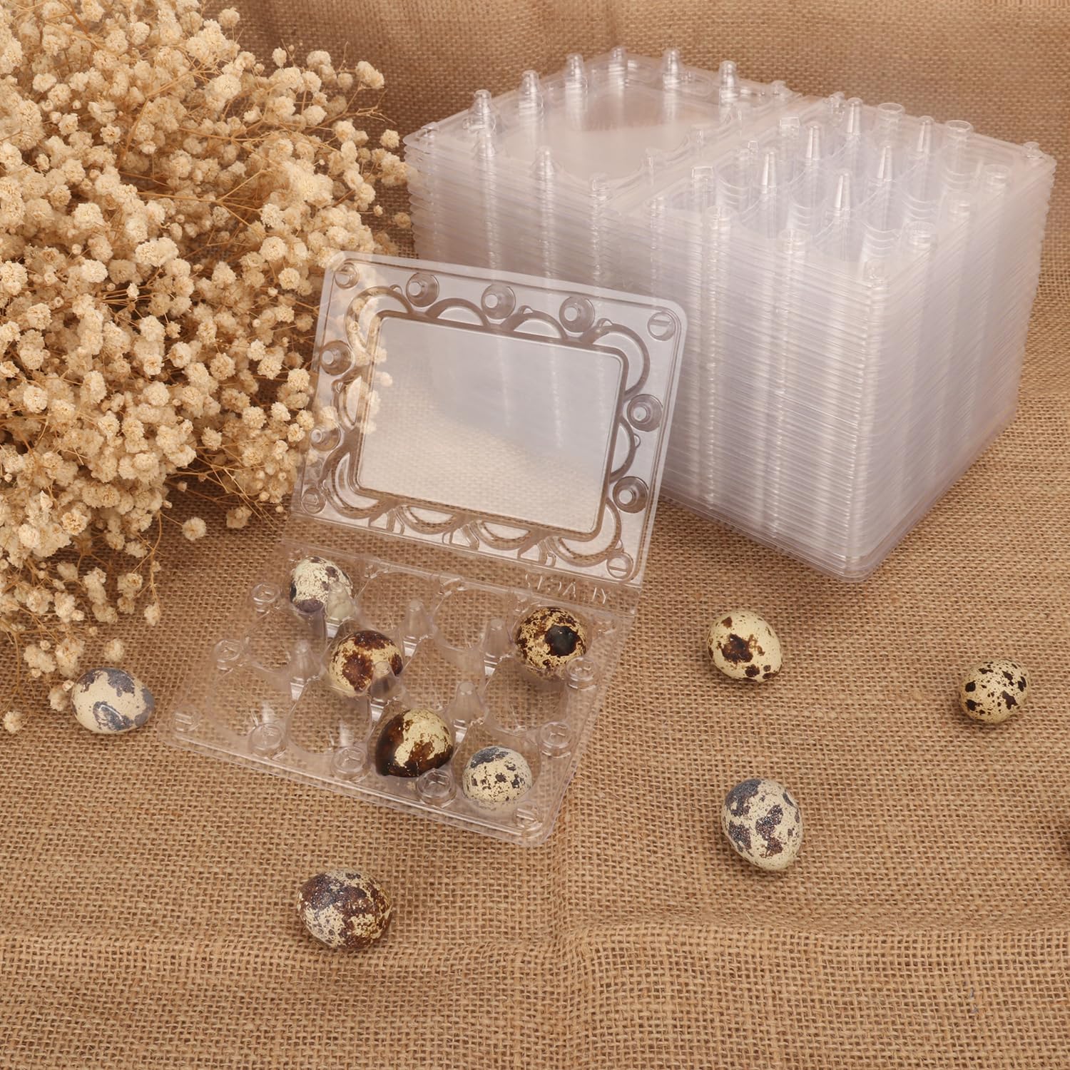 200 Pack Cartones de Huevos de Codorniz KUKLIPJIM, Bandejas - Imagen 6