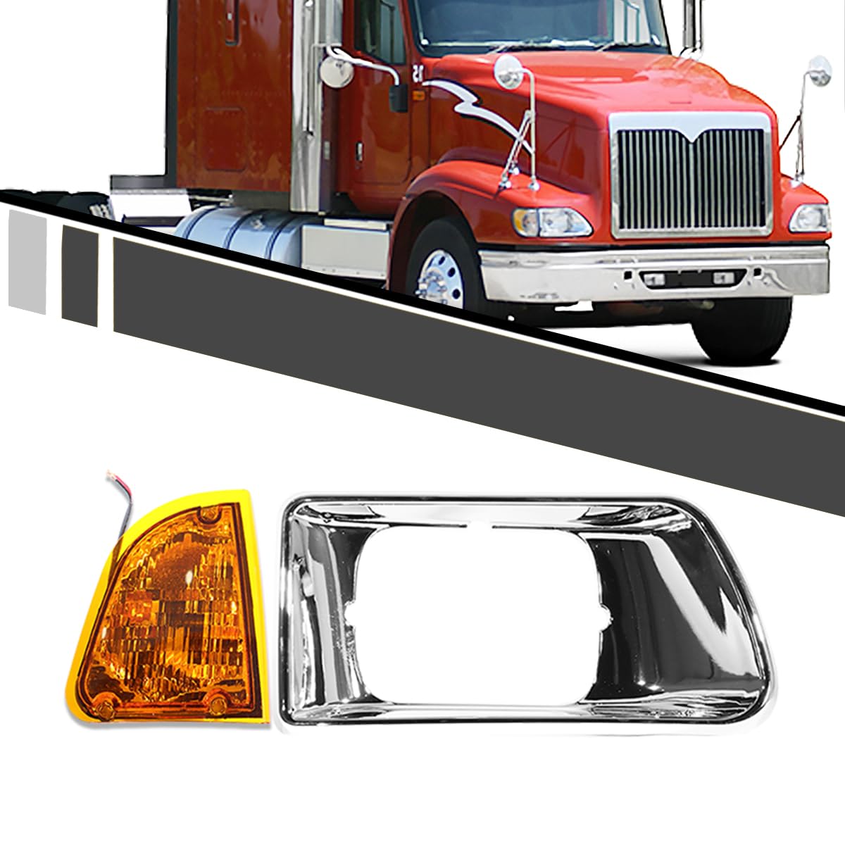 Bisel de Faro Sterlix con Luz LED de Señal de Giro