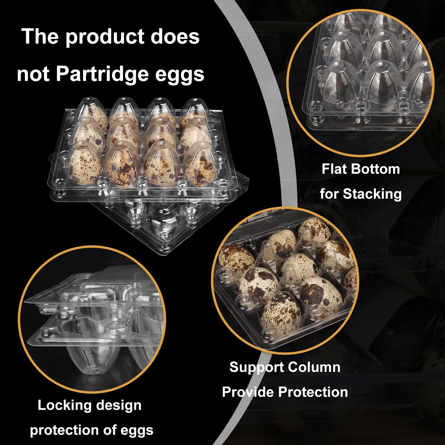 200 Pack Cartones de Huevos de Codorniz KUKLIPJIM, Bandejas - Imagen 4