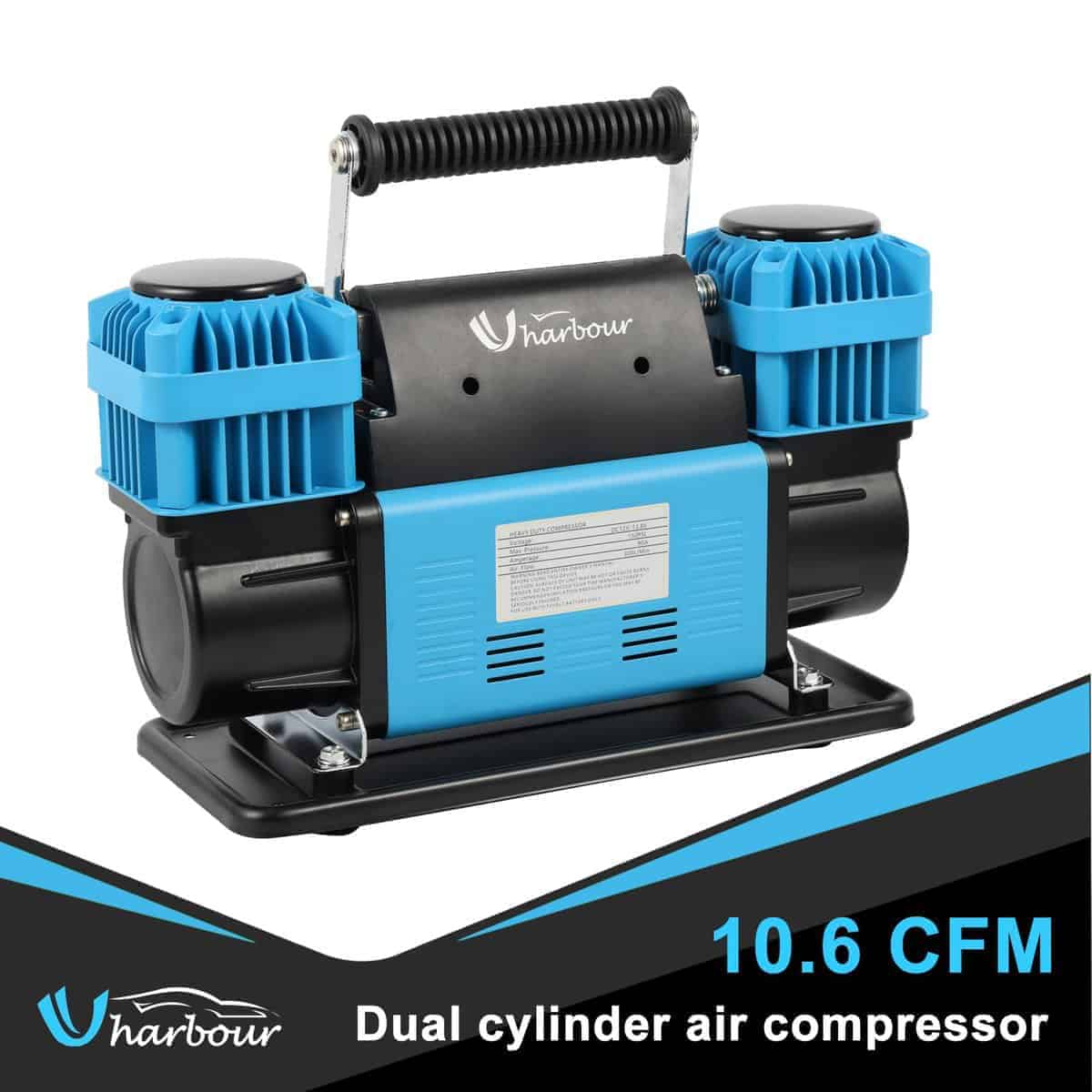 Compresor de Aire 12V Dual Offroad Uharbour con Medidor de - Imagen 5