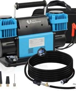 Compresor de Aire 12V Dual Offroad Uharbour con Medidor de