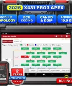 Escáner OBD2 LAUNCH X431 PRO3 APEX 2025 con Pantalla