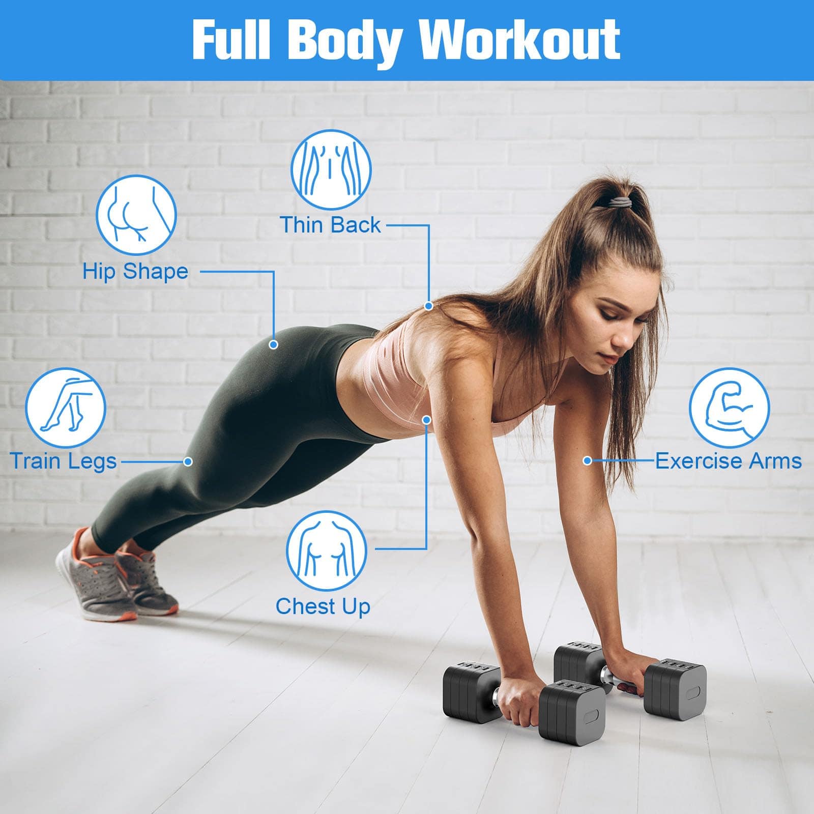 Set de Mancuernas Ajustables Hezeyferg de 2, Pesas - Imagen 6