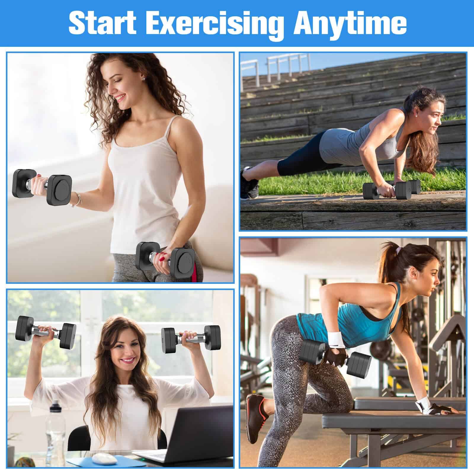 Set de Mancuernas Ajustables Hezeyferg de 2, Pesas - Imagen 7