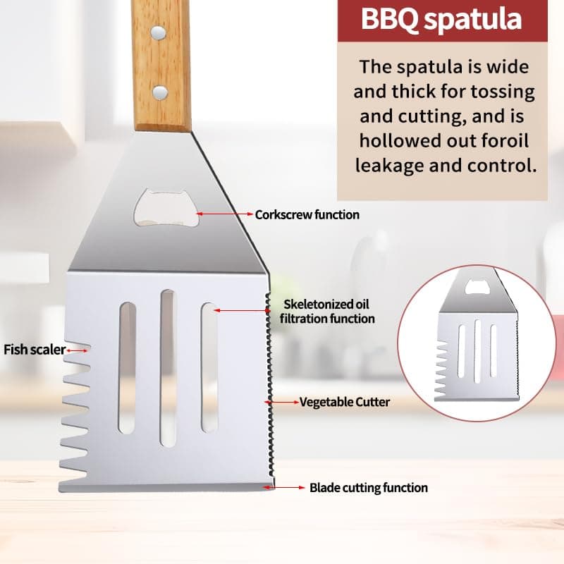 Conjunto de herramientas para barbacoa AOFUXTI - Kit de - Imagen 6