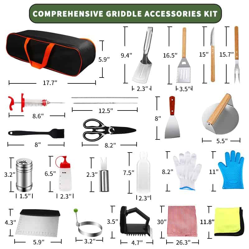 Conjunto de herramientas para barbacoa AOFUXTI - Kit de - Imagen 8