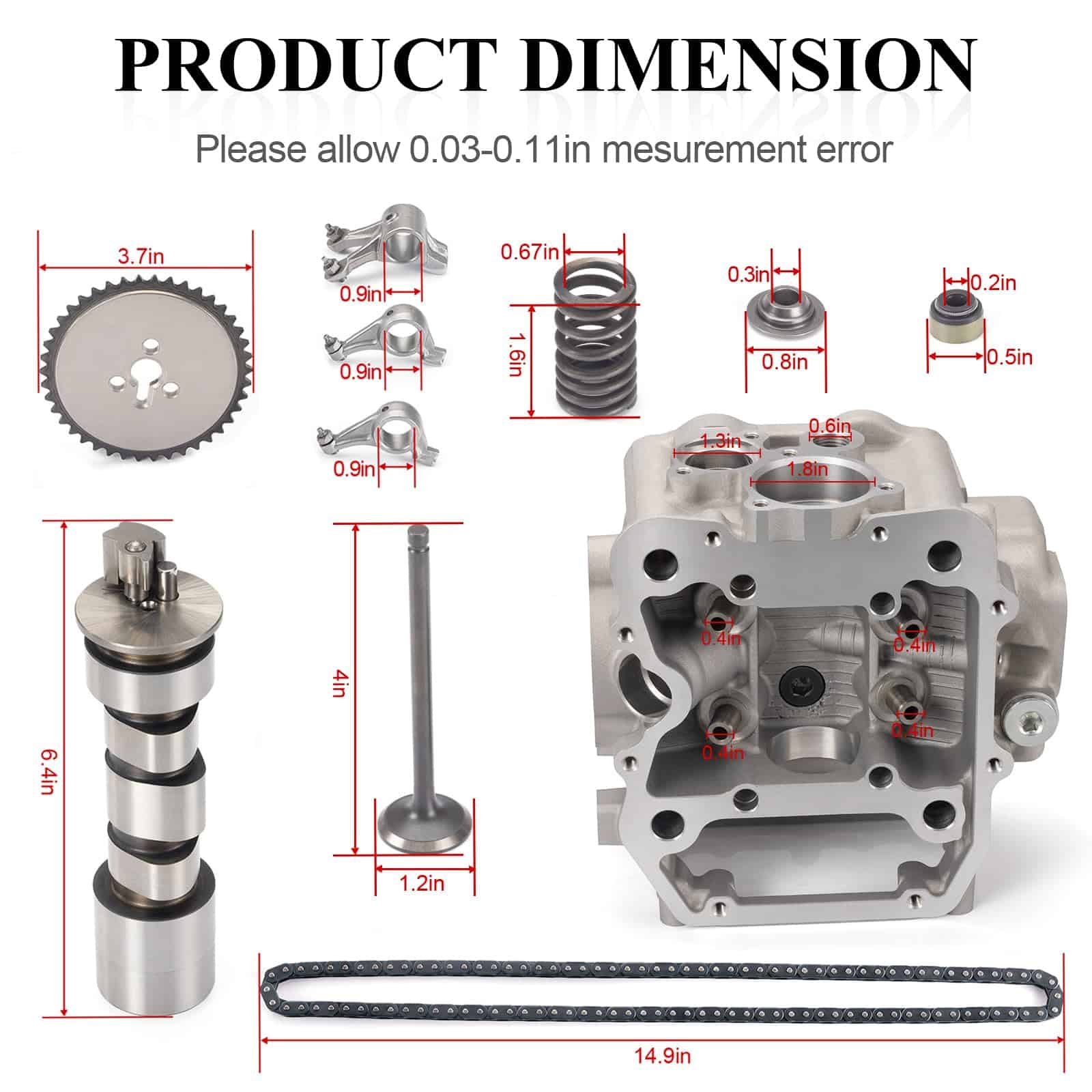 Kit de Cabeza de Cilindro del Motor + Conjunto de Árbol de - Imagen 3