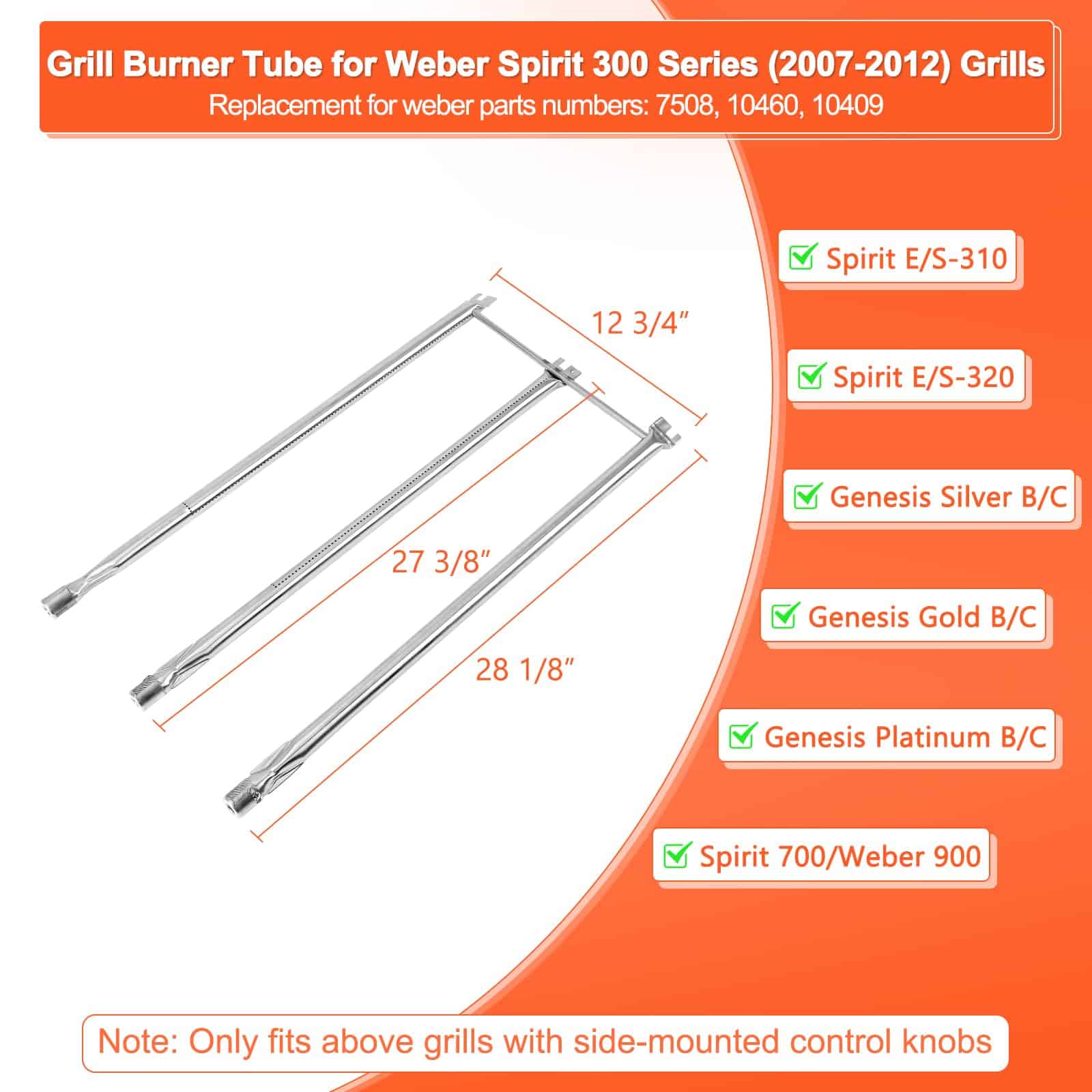 Set de Tubos Quemadores de Parrilla de Acero Inoxidable 304 - Imagen 3