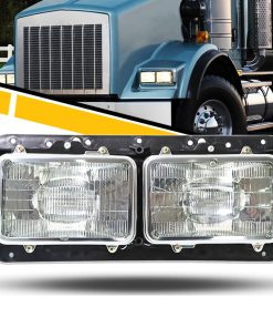 Faros negros Sterlix para Kenworth T600 -Negro