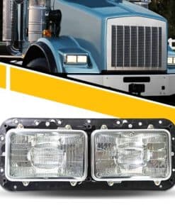 Faros Negros Sterlix para Kenworth T600 -Negro