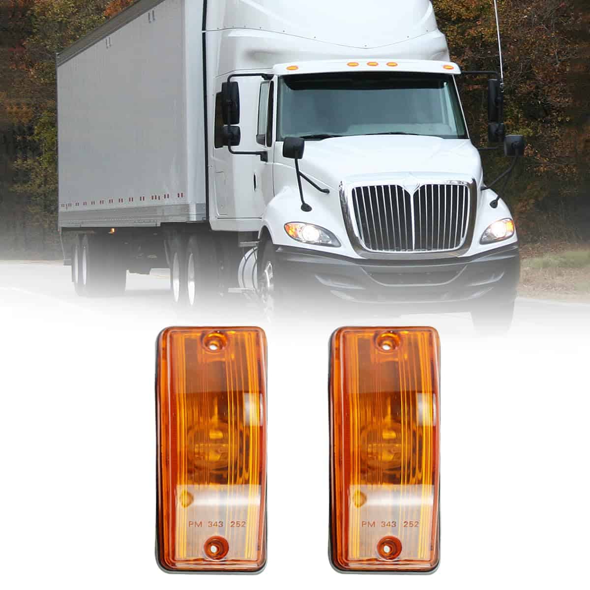 Seassauto Luz de Giro de 2 Piezas con Goma para