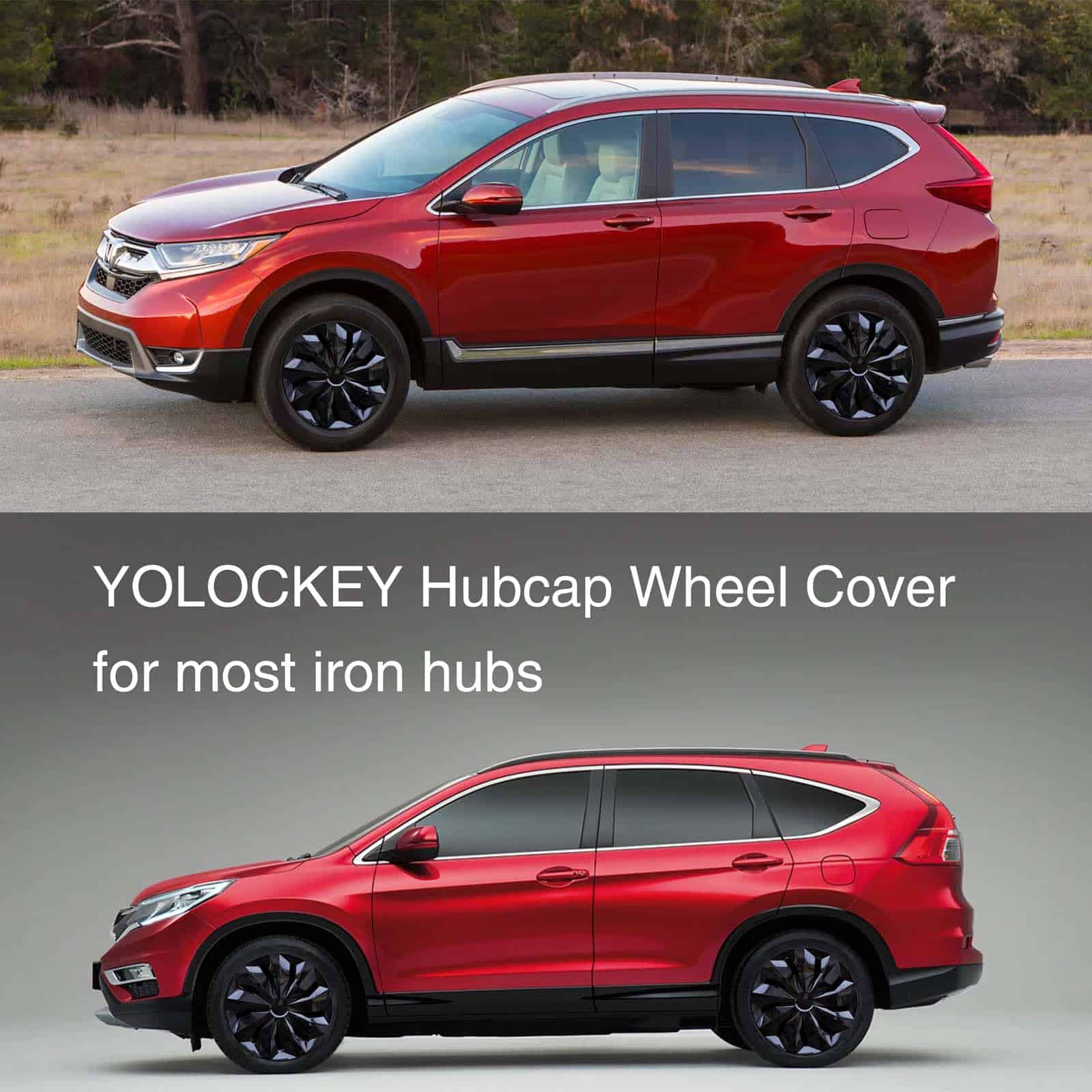 Tapacubos Negro YOLOCKEY15 Cubierta del Rin de la Rueda - Imagen 5