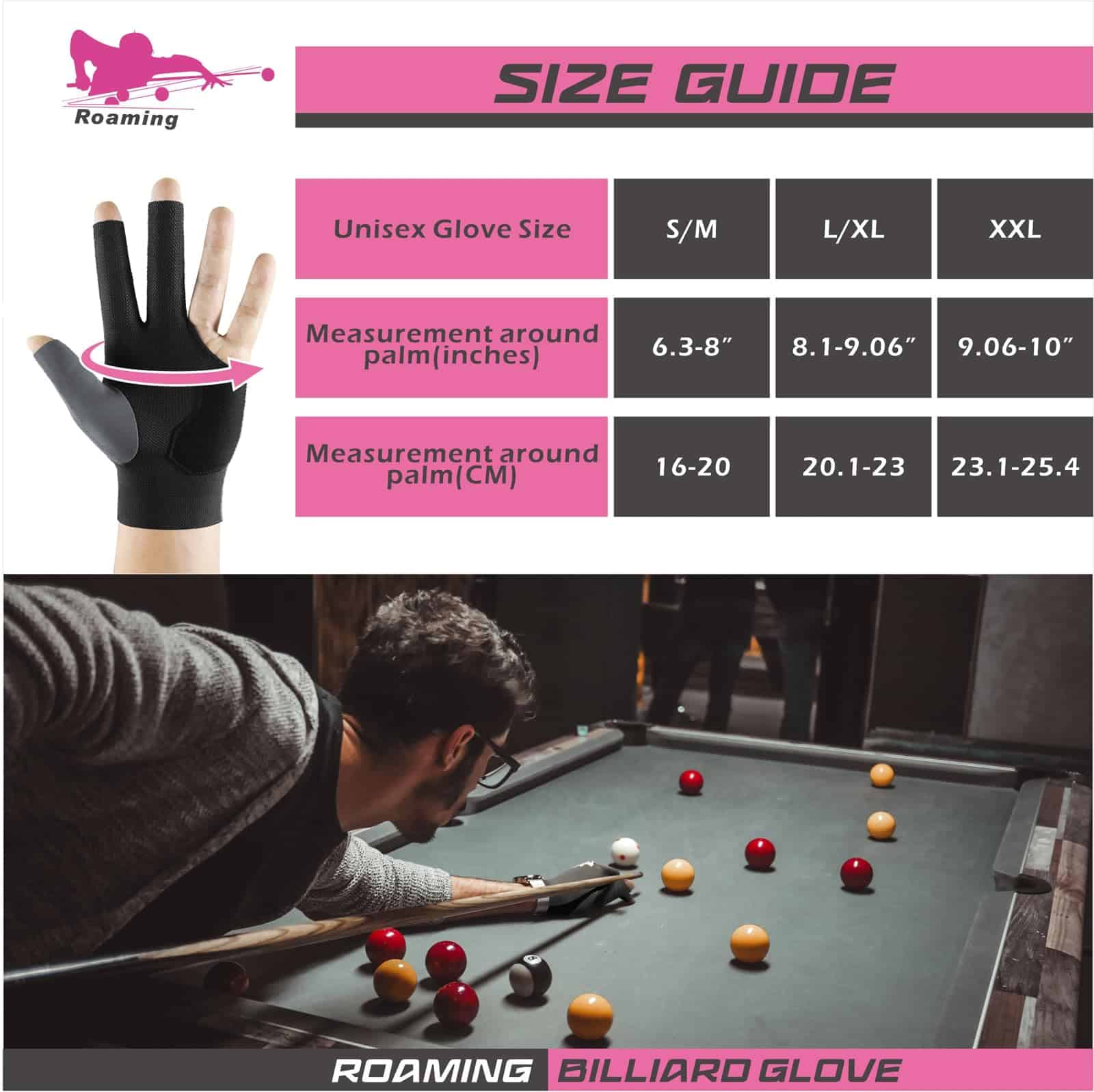 Guante de Billar para Juego de Billar Carom Fits para Mano - Imagen 8