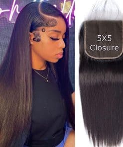 Extensiones de Cierre de Encaje HD de Cabello Humano -