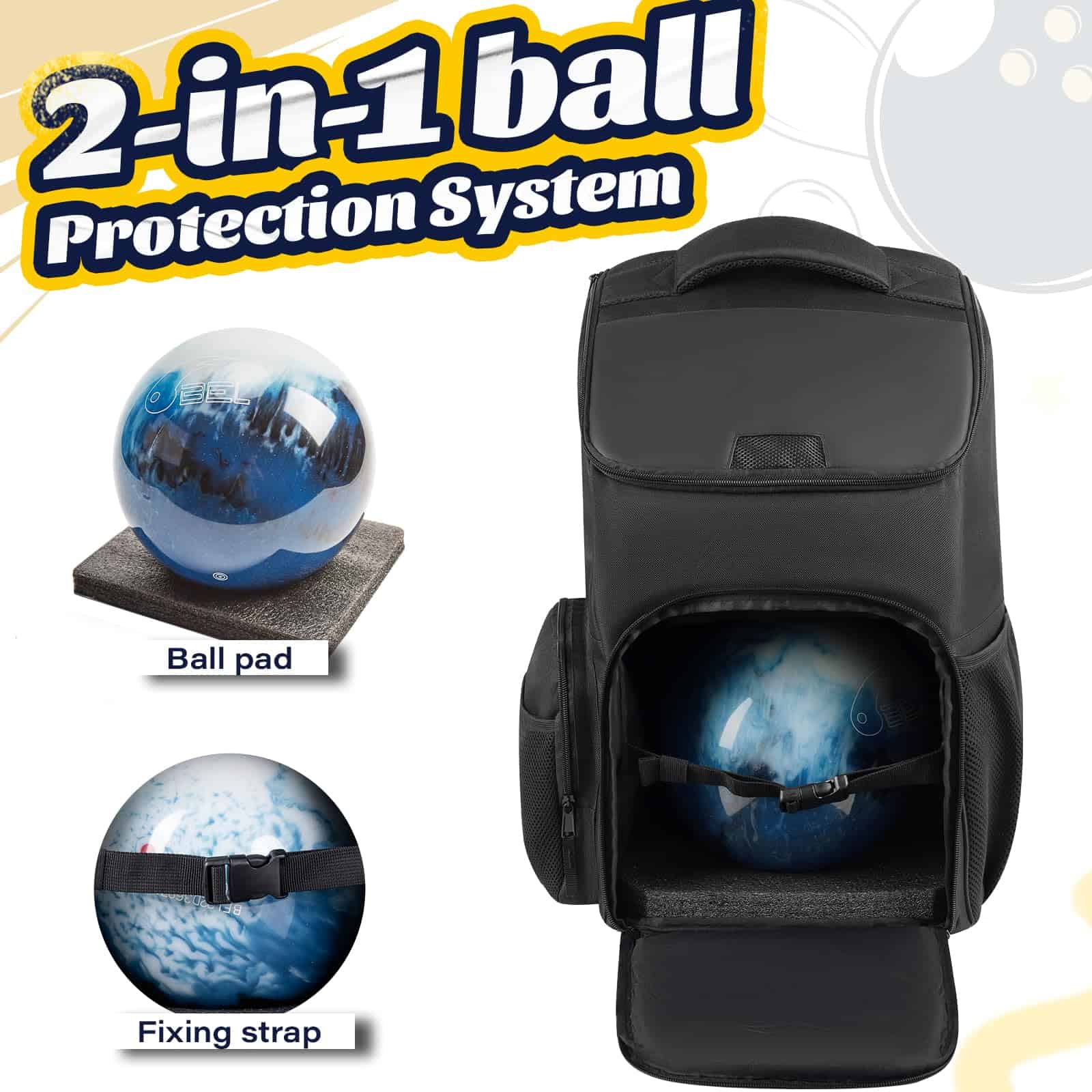 Bolsa de Bolos UNIHIMAL, Mochila de una Bola con - Imagen 3