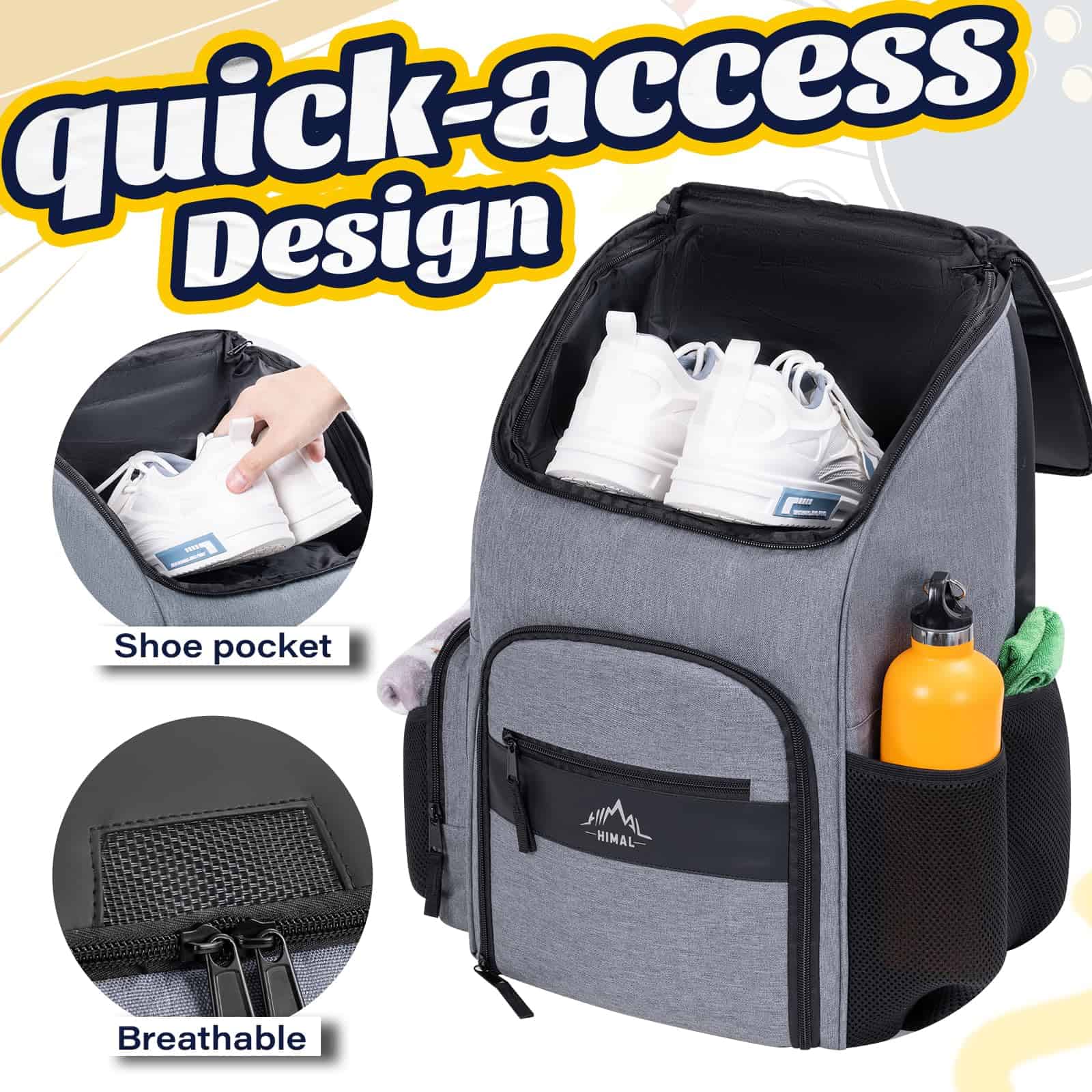 UNIHIMAL Bolsa de bolos, Mochila para una Bola con - Imagen 4