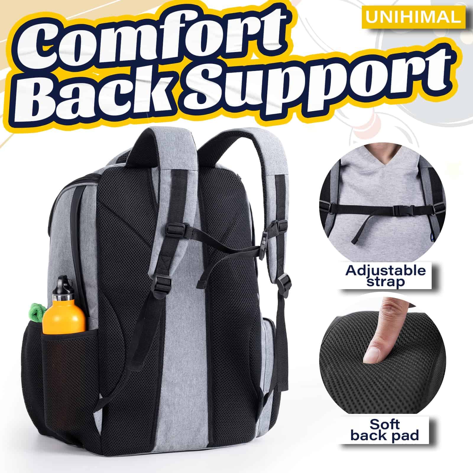 UNIHIMAL Bolsa de bolos, Mochila para una Bola con - Imagen 7