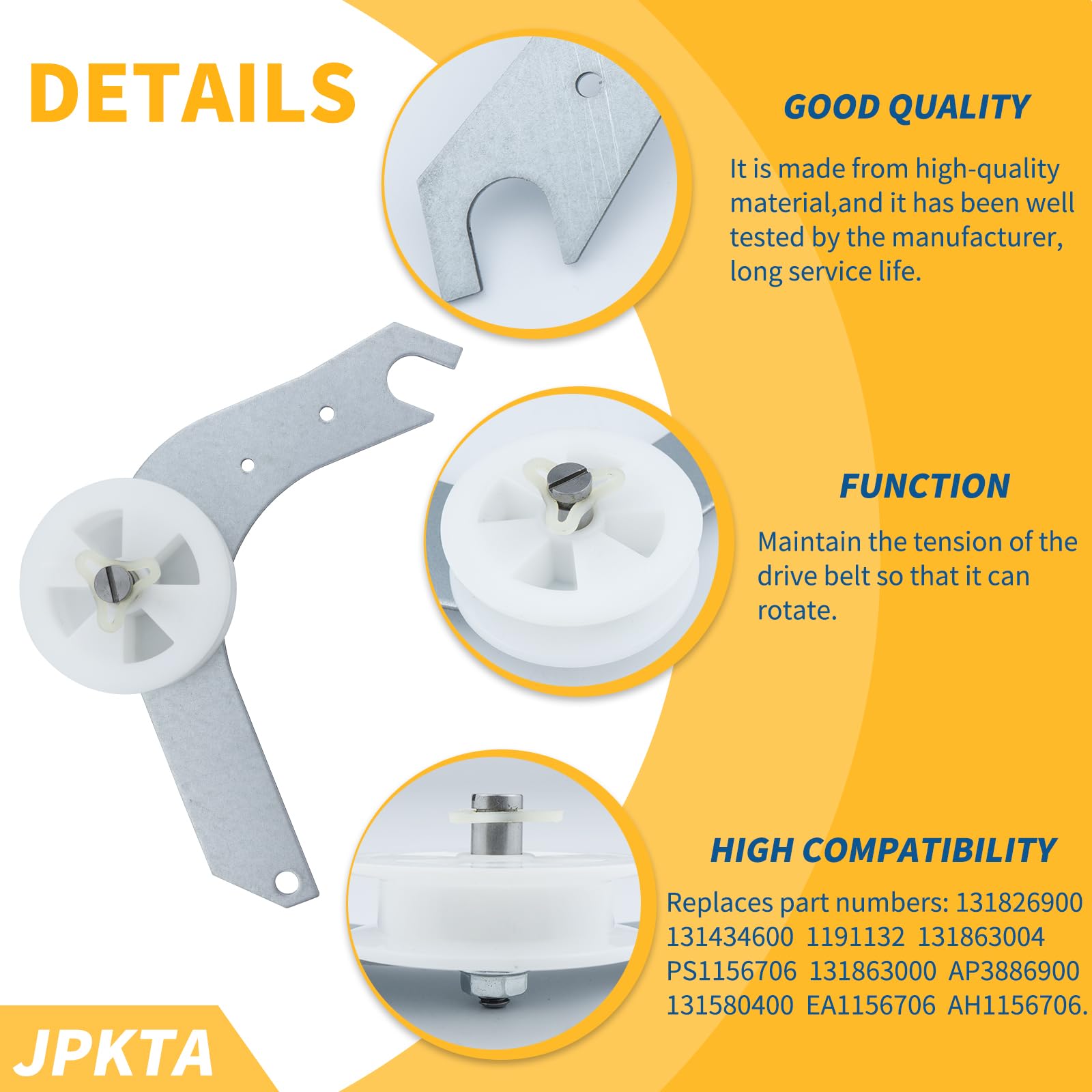 131863007 Brazo de polea de tensor de secadora de ropa por - Imagen 5