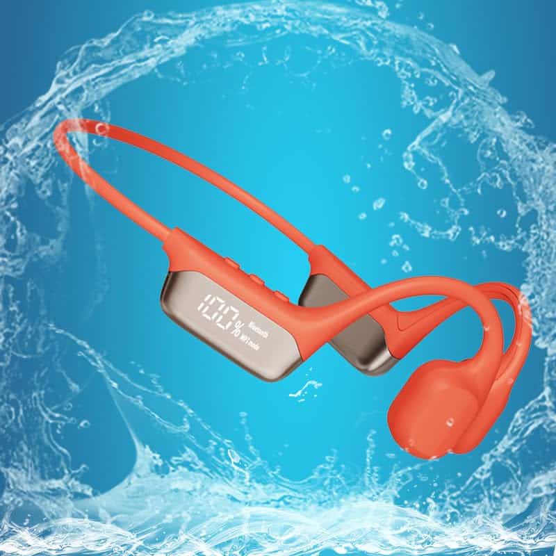 Audífonos de natación AYI True Bone Conduction S10 Rojo