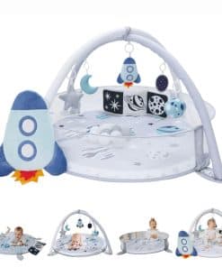 Aila+Aiden 6-en-1 XL Tapete de Juego y Gimnasio para Bebés,