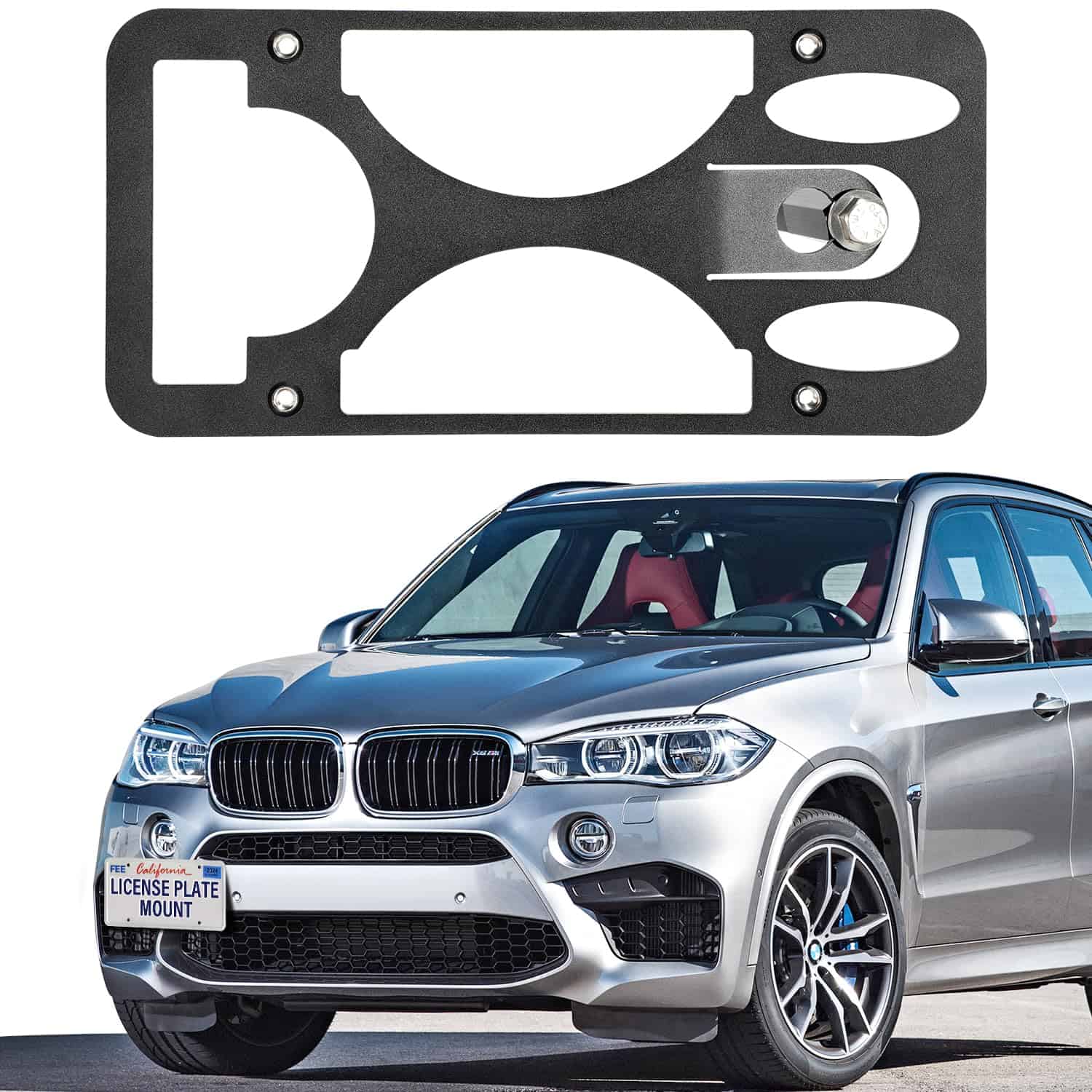 Soporte de placa de matrícula delantero para -Negro