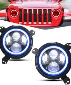 PKEDUO JL Faros RGB Halo, 7INCH Control Bluetooth RGB con