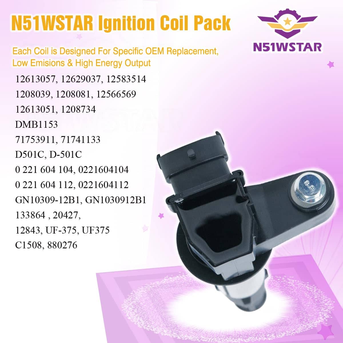 Conjunto de 6 bobinas de encendido N51WSTARI UF375 - Imagen 7