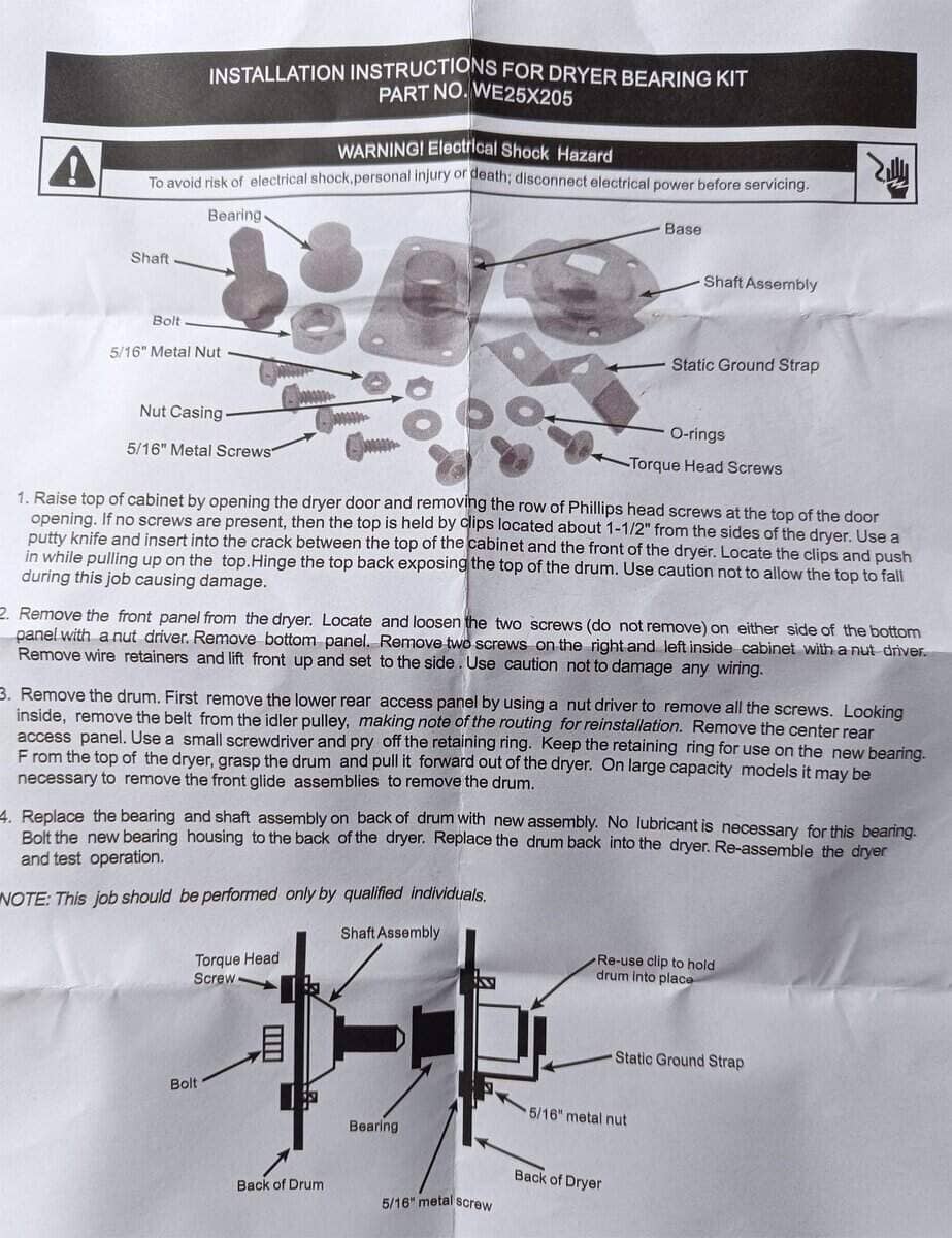 Kit de manga de rodamiento trasero del tambor de secadora - Imagen 8