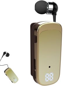 Audífono Estéreo Inalámbrico Retráctil con Micrófono para